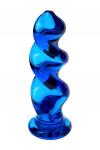 Анальная втулка Sexus Glass, стекло, синяя, 12 см, D 3,5 см
