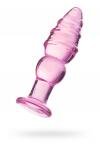 Анальная втулка Sexus Glass, стекло, розовая, 13,5 см, D 4 см