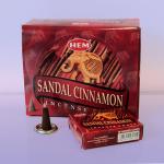 БЛАГОВОНИЯ конусы HEM cones Sandal-Cinnamon Сандал-корица 12шт