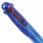 Ручка шариковая автомат. с грипом BRAUBERG Spectrum, 4 ЦВЕТА (син,чер,крас,зел), линия 0,35мм,141513