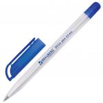 Ручка шариковая масляная BRAUBERG Olive Pen, СИНЯЯ, корпус прозрачный, 0,7мм, линия 0,35мм, 141476