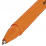 Ручка шариковая BRAUBERG Solar, ЧЕРНАЯ, трехгранная, корпус оранжевый, узел 1мм, линия 0,5мм, 142401