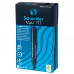 Маркер перманентный (нестираемый) SCHNEIDER (Германия) Maxx 133, СИНИЙ, скошенный, 1-4 мм, 113303