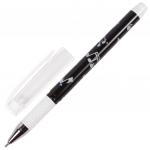Ручка шариковая масляная с грипом BRAUBERG BLACK&WHITE Melody, СИНЯЯ, 0,7мм, линия 0,35мм, OBP130