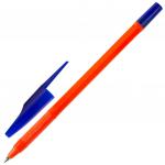 Ручка шариковая масляная STAFF Flare, СИНЯЯ, корпус оранжевый, узел 1мм, линия 0,7мм, OBP101, 142679