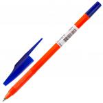 Ручка шариковая масляная STAFF Flare, СИНЯЯ, корпус оранжевый, узел 1мм, линия 0,7мм, OBP101, 142679