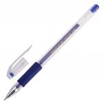 Ручка гелевая с грипом CROWN "Hi-Jell Grip", СИНЯЯ, узел 0,5мм, линия 0,35мм, HJR-500R