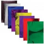 Цветная бумага А4 ЗЕРКАЛЬНАЯ,  8л. 8цв., в пакете, 80г/м2, BRAUBERG, 210х297мм, 124717