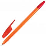 Ручка шариковая BRAUBERG X-333 Orange, КРАСНАЯ, корпус оранжевый, узел 0,7мм, линия 0,35мм, 142411