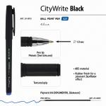 Ручка шариковая BRUNO VISCONTI CityWrite Black, СИНЯЯ, корпус черный, 1мм, линия 0,8мм, 20-0015