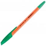 Ручка шариковая BRAUBERG X-333 Orange, ЗЕЛЕНАЯ, корпус оранжевый, узел 0,7мм, линия 0,35мм, 142412