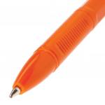 Ручка шариковая BRAUBERG X-333 Orange, ЗЕЛЕНАЯ, корпус оранжевый, узел 0,7мм, линия 0,35мм, 142412