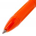 Ручка шариковая масляная BRAUBERG X-100, СИНЯЯ, корпус оранжевый, узел 1мм, линия 0,7мм, OBP100