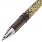 Ручка стираемая гелевая STAFF, ЧЕРНАЯ, хромированные детали, узел 0,5мм, линия 0,35мм, 142495