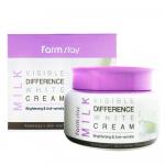 FarmStay, Осветляющий крем для лица Visible Difference Milk White Cream, 100 гр