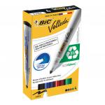 Маркеры для доски BIC, НАБОР 4шт., АССОРТИ, "Velleda", круглые, 1,4-5 мм, 904941