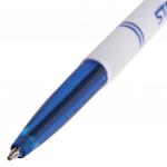 Ручка шариковая STAFF Офисная, СИНЯЯ, корпус белый, пишущий узел 0,7мм, линия письма 0,35мм, 142286