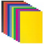 Картон цветной А4 ГОФРИРОВАННЫЙ, 10л. 10цв., в пакете, 250г/м2, BRAUBERG, 210х297мм, 124749