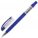 Ручка шариковая масляная BRAUBERG Matt, СИНЯЯ, корпус синий, узел 0,7мм, линия 0,35мм, 142486