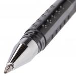 Ручка стираемая гелевая STAFF, ЧЕРНАЯ, корпус черный, хром. детали, 0,5мм, линия 0,38мм, 142500