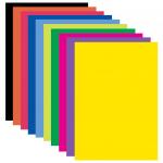 Цветная бумага А4 мелованная САМОКЛЕЯЩАЯСЯ, 10л. 10цв., в пакете, 80г/м2, BRAUBERG, 210х297мм,124721