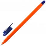 Ручка шариковая масляная BRAUBERG Flame, СИНЯЯ, корпус оранжевый, узел 1мм, линия 0,7мм, OBP102