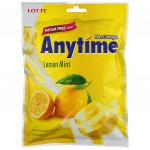Конфеты карамель с ксилитолом LOTTE "Anytime", лимон-мята, леденцовая, 74г, пакет, Корея, ш/к 32250