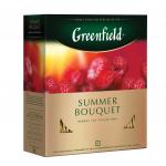 Чай GREENFIELD "Summer Bouquet" (Летний букет), травяной, 100 пакетиков в конвертах по 2г, ш/к 08788