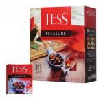 Чай TESS (Тесс) "Pleasure", черный с шиповником и яблоком, 100 пакетиков по 1,5г, ш/к 09198
