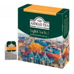 Чай AHMAD "English Tea", черный, 100 пакетиков с ярлычками по 2г