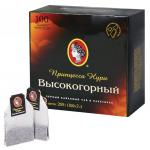 Чай ПРИНЦЕССА НУРИ "Высокогорный", черный, 100 пакетков по 2г, ш/к 02014