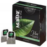 Чай MAITRE (МЭТР) "Классический", зеленый, 100 пакетиков в конвертах по 2 г, ш/к 9170