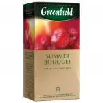 Чай GREENFIELD "Summer Bouguet" фруктовый (малина, шиповник) 25 пакетиков в конвертах по 1,5г, 0433