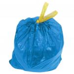 Мешки для мусора 20 л, завязки, синие, в рулоне 20 шт., ПНД, 13 мкм, 45х52 см (±5%), прочные, ЛАЙМА