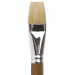 Кисть художественная профессиональная BRAUBERG ART CLASSIC, щетина, плоская, № 30, длинная ручка