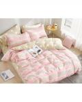 - Комплект постельного белья Сладкие сны (Limited collection), простыня однотонная розовая