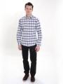 220449 рубашка 07186, Cotton, white-grey check