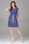 Платье Стиль FashionLux 1090 синий+полоска