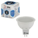Лампа светодиодная ЭРА, 6(50)Вт, цоколь GU5.3,MR16,холодн. бел., 30000ч, LED smdMR16-6w-840-GU5.3