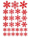 Декоративная рождественская наклейка на стекло "Снежинки"