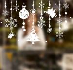 Декоративная рождественская наклейка на стекло "Украшения" DLX0991
