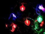 Рождественская гирлянда "Листок" 4,5 м (28 лампочек) цветная