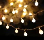 *Рождественская гирлянда "Матовые шары" 4 м (28 лампочек) теплый белый цвет