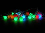 Рождественская гирлянда "Матовые шары", 4 м (28 лампочек) цветная