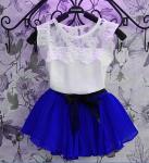 Комплект блуза+ юбка для девочек от 2-8 лет "Кружево"