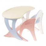 Набор мебели регулируемый Парус: стол, стул, цвет розово-голубой