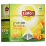 Lipton Mandarine Orange зеленый чай в пирамидках, 20 шт. 