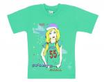 928-6 футболка детская, зеленая