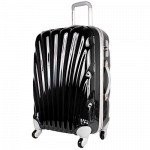 Р1124 черный(25)пластикABS чемодан средний