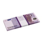 Деньги шуточные "500 евро", упаковка с ероподвесом, ш/к 72458